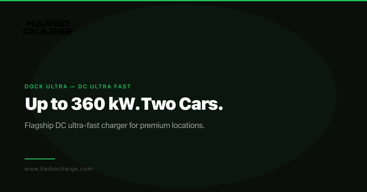 Dock Ultra — 120-360kW DC Ultra Fast Charger | HarboCharge